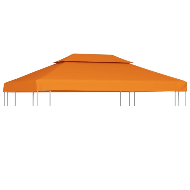 Telo di Ricambio per Gazebo 310g/m² Arancione 3x4m