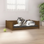 Cuccia per Cani Miele 105,5x75,5x28cm in Legno Massello di Pino