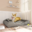 Cuccia per Cani con Cuscini Grigio 115x100x20 cm Tessuto Oxford