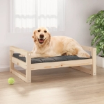 Cuccia per Cani 75,5x55,5x28 cm in Legno Massello di Pino