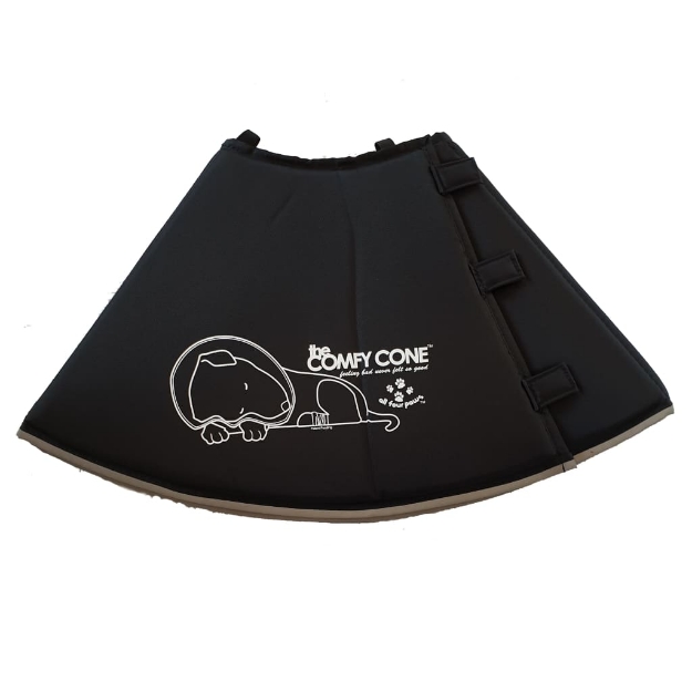 All Four Paws Collare Medico per Cani Comfy Cone XL 30 cm Nero