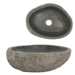 Lavandino in Pietra di Fiume Ovale 29-38 cm