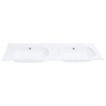 Lavabo Doppio da Incasso 1205x460x145 mm in SMC Bianco