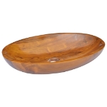 Lavabo in Legno Massello di Teak 60x40x10 cm