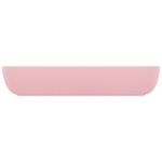 Lavandino Lusso Rettangolare Rosa Opaco 71x38 cm in Ceramica