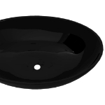 Lavello in Ceramica di Lusso Nero Ovale 40 x 33 cm