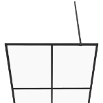 Parete Doccia Walk-in in Vetro Trasparente ESG Nera 80x195 cm