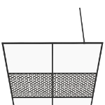 Parete per Doccia Walk-in Vetro Trasparente ESG 140x195cm Nera