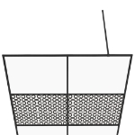 Parete per Doccia Walk-in Vetro Trasparente ESG 140x195cm Nera