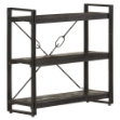 Libreria a 3 Ripiani 90x30x80cm Nero in Legno Massello di Mango