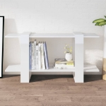 Libreria Bianco Lucido 100x30x51 cm in Legno Multistrato