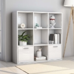 Libreria Bianco Lucido 98x30x98 cm in Truciolato