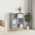 Libreria Grigio Cemento 69,5x32,5x90 cm in Legno Multistrato