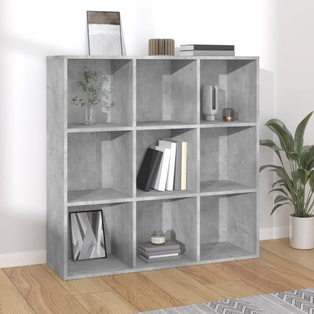 Libreria Grigio Cemento 98x30x98 cm in Truciolato