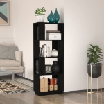 Libreria/Divisorio Bianco 51x25x132 cm Legno Massello di Pino