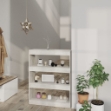 Libreria/Divisorio Grigio Cemento 80x30x103cm Legno Multistrato
