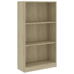 Libreria a 3 Ripiani Sonoma 60x24x109 cm in Legno Multistrato