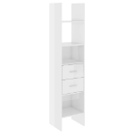 Libreria Bianco Lucido 40x35x180 cm in Legno Multistrato