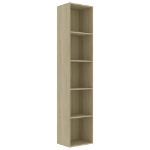 Libreria Rovere Sonoma 40x30x189 cm in Legno Multistrato