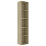 Libreria Rovere Sonoma 40x30x189 cm in Legno Multistrato