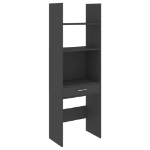 Libreria Grigia 60x35x180 cm in Legno Multistrato