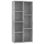 Libreria Grigio Cemento 50x25x106 cm in Legno Multistrato