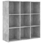 Libreria Grigio Cemento 98x30x98 cm in Legno Multistrato