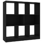 Libreria Nera 97,5x29,5x100 cm in Legno Multistrato