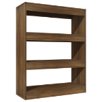 Libreria/Divisorio Rovere Marrone 80x30x103cm Legno Multistrato