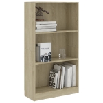 Libreria a 3 Ripiani Sonoma 60x24x109 cm in Legno Multistrato