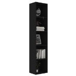 Libreria Nera 40x30x189 cm in Legno Multistrato