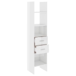 Libreria Bianco Lucido 40x35x180 cm in Legno Multistrato