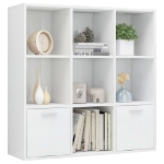 Libreria Bianco Lucido 98x30x98 cm in Truciolato