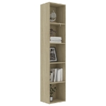 Libreria Rovere Sonoma 40x30x189 cm in Legno Multistrato