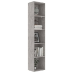 Libreria Grigio Cemento 40x30x189 cm in Legno Multistrato