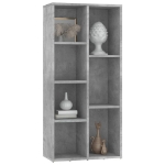 Libreria Grigio Cemento 50x25x106 cm in Legno Multistrato