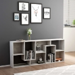 Libreria Grigio Cemento 67x24x161 cm in Legno Multistrato