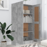 Libreria Grigio Cemento 82,5x30,5x150 cm in Legno Multistrato