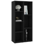 Libreria Nera 50x25x106 cm in Truciolato