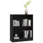 Libreria Nera 60x24x74,5 cm in Legno Multistrato