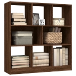 Libreria Rovere Marrone 97,5x29,5x100 cm in Legno Multistrato