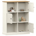 Libreria VIGO 90x35x114,5 cm in Legno Massello di Pino Bianco