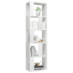 Libreria/Divisorio Bianco Lucido 45x24x159 cm in Truciolato