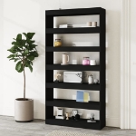 Libreria/Divisorio Nero 100x30x198 cm in Legno Ingegnerizzato