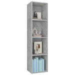 Libreria/Mobile TV Grigio Cemento 36x30x143 cm in Multistrato