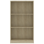 Libreria a 3 Ripiani Sonoma 60x24x109 cm in Legno Multistrato