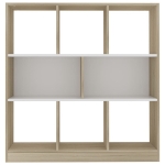 Libreria Bianca e Rovere Sonoma 97,5x29,5x100 cm in Truciolato