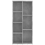 Libreria Grigio Cemento 50x25x106 cm in Truciolato