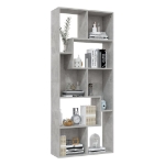 Libreria Grigio Cemento 67x24x161 cm in Truciolato