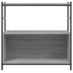 Libreria Grigio Sonoma 80x30x78,5 cm Legno Multistrato e Ferro